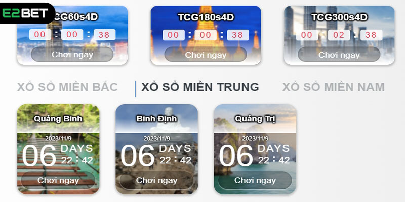 Các loại xổ số có tại E2BET